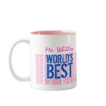Mejor profesor de tercer grado, rosa azul