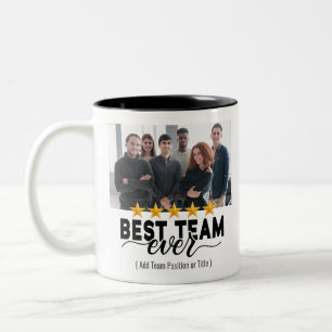 Taza Bicolor Mejor regalo de oficina con foto personalizada par