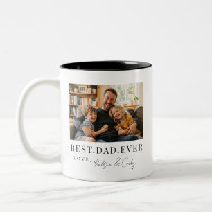 Taza Bicolor Mejor regalo del Día del Padre con foto