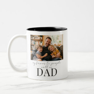Taza Bicolor Mejor regalo del Día del Padre para papá con foto