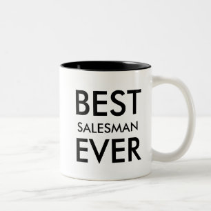 Taza Bicolor Mejor Salesman   Regalo de oficina para personaliz