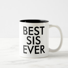Taza Bicolor Mejor Sis Ever Mug | Idea de regalo de hermana