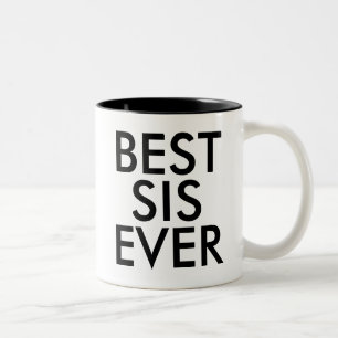 Taza Bicolor Mejor Sis Ever Mug   Idea de regalo de hermana