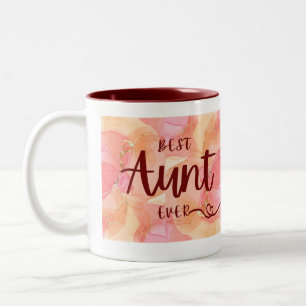Taza Bicolor Mejor Tía Nunca Multicolor Rosa