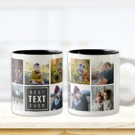 Taza Bicolor Mejor "Tu Texto Aquí" Foto De Personalizado Mug