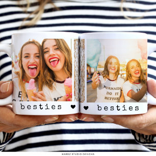 Taza Bicolor Mejores Amigas Colage de Fotos Amistad BFF