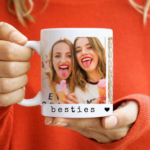 Taza Bicolor Mejores Amigas Colage de Fotos Amistad de Mejores