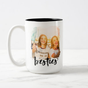 Taza Bicolor Mejores Amigas Foto Personalizada