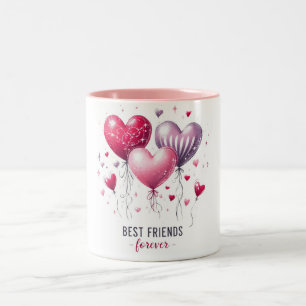 Taza Bicolor Mejores Amigas para Siempre San Valentín