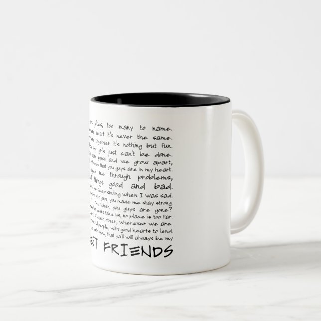 Taza Bicolor Mejores amigos (Anverso derecho)