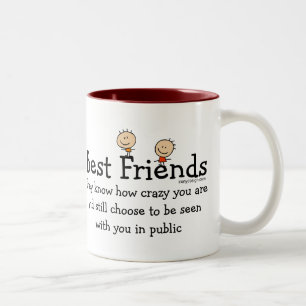 Taza Bicolor Mejores amigos (ambos lados)