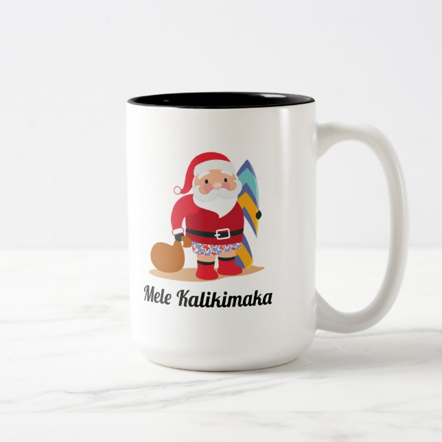 Taza Bicolor Mele Kalikimaka (Derecha)