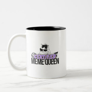 Taza Bicolor Meme certificado Queen Mug - Gráfica divertida