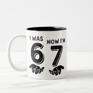 Taza Bicolor Meme divertido de cumpleaños seis siete 6 7 años c