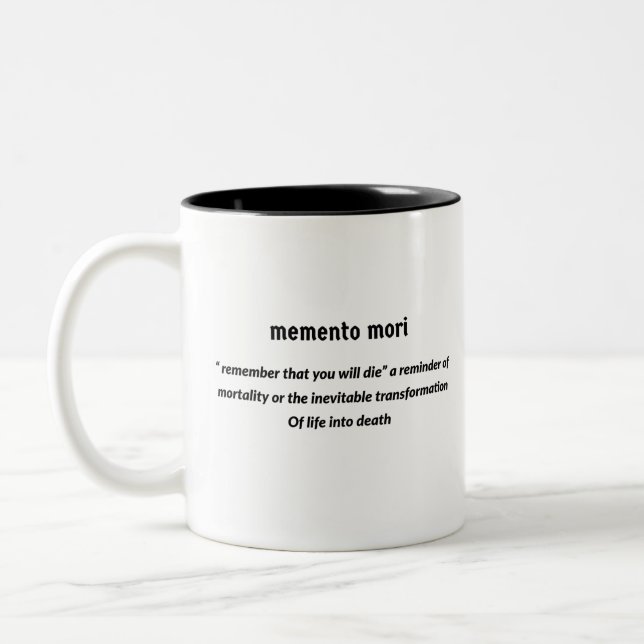 Taza Bicolor Memento Mori (Izquierda)