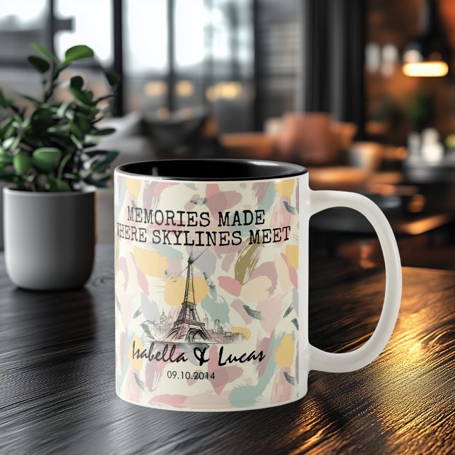 Taza Bicolor Memoria París personalizada - Punto de referencia  (Subido por el creador)