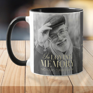 Taza Bicolor Memorial de fotos moderno elegante en la memoria a