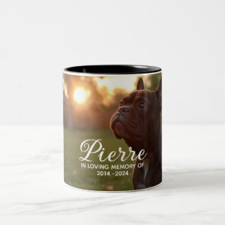 Taza Bicolor Memorial de pérdida de perro 