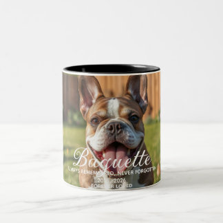 Taza Bicolor Memorial de Perro Personalizado Pérdida de Mascota