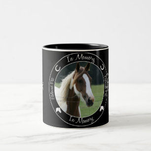 Taza Bicolor Memorial - Pérdida de Caballo - Foto/Nombre Person