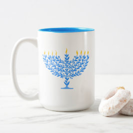 Taza Bicolor Menorah