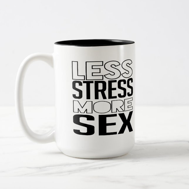 Taza Bicolor Menos estrés (Izquierda)