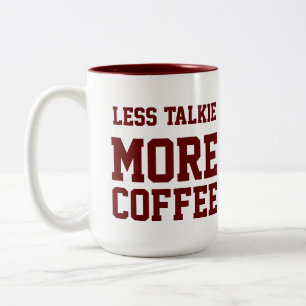 Taza Bicolor Menos película hablada MÁS CAFÉ