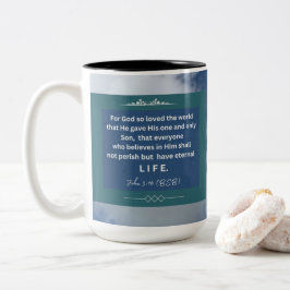 Taza Bicolor Mensaje de amor - John 3-16 -