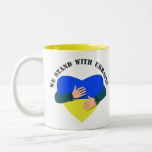 Taza Bicolor Mensaje inspirador Estamos con Ucrania
