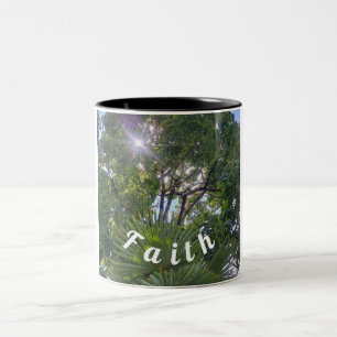 Taza Bicolor Mensaje inspirador: "Fe"