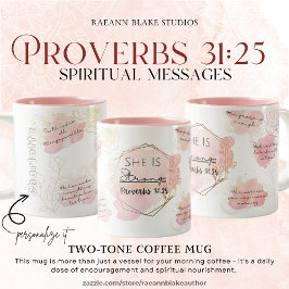 Taza Bicolor Mensajes Espirituales Personalizados Proverbios 31