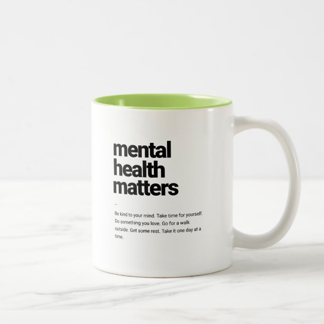 Taza Bicolor Mental Health Matters Mug (Derecha)
