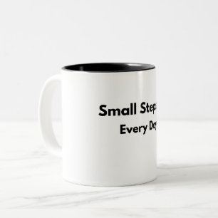 Taza Bicolor Mentalidad de Éxito Motivacional Pequeños Pasos To