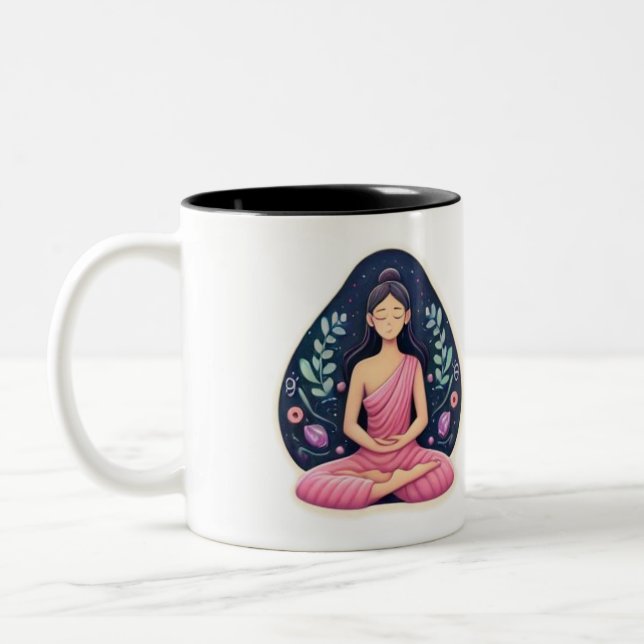 Taza Bicolor Mentalidad y meditación (Izquierda)