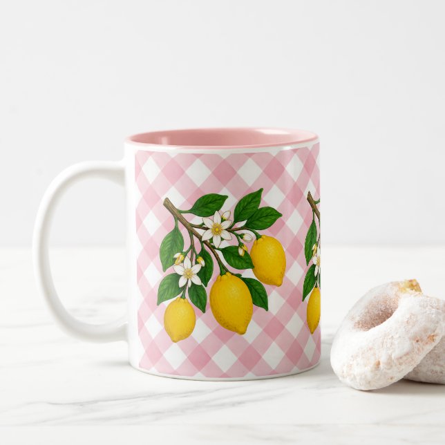 Taza Bicolor Menton Lemon Two-Tone Mug (Con donut)