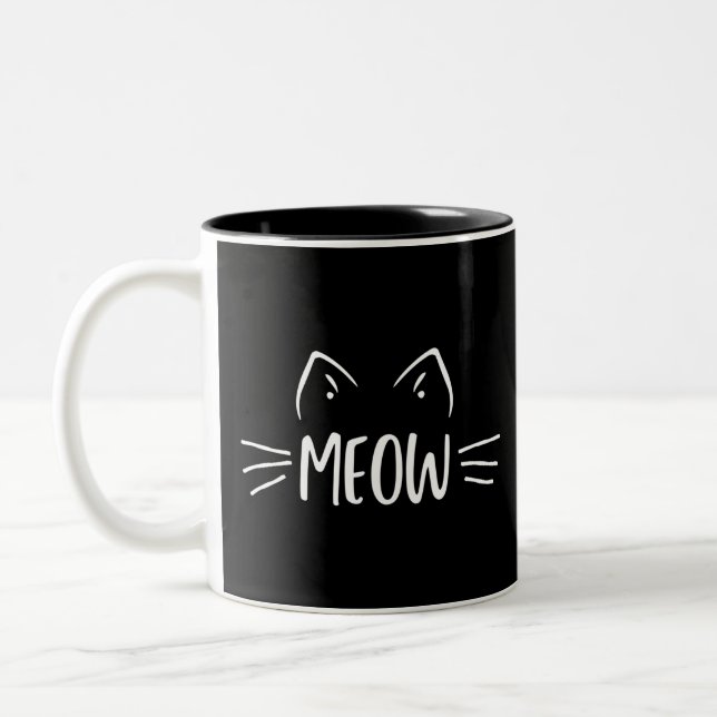 Taza Bicolor Meow Cat (Izquierda)