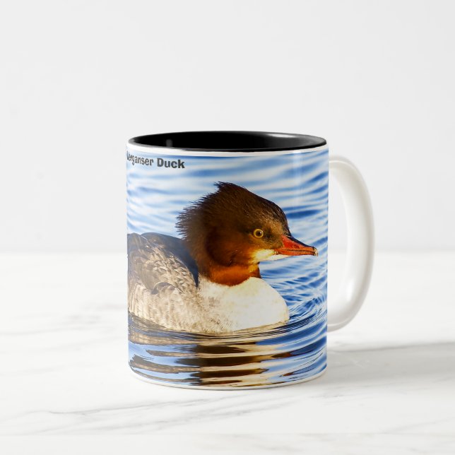 Taza Bicolor Merganser Duck (Anverso derecho)