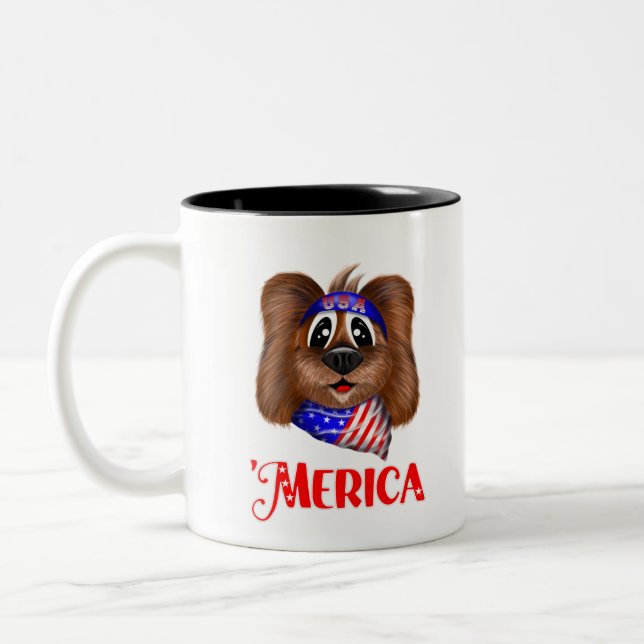 Taza Bicolor Merica Cute Dog (Izquierda)