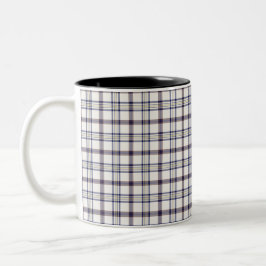 Taza Bicolor Merino White and Blue Zodiac Plaid