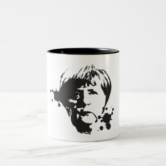 Taza Bicolor Merkel enojado