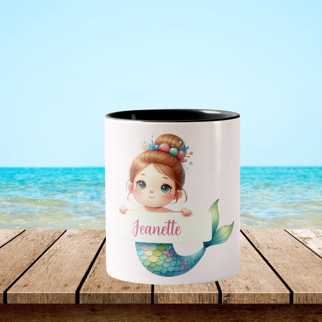 Taza Bicolor Mermaid quiere un diseño de mug personalizado (Subido por el creador)