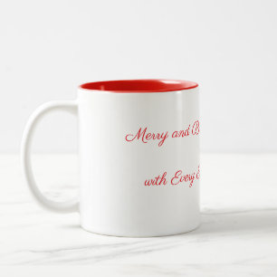Taza Bicolor Merry and Bright Mug