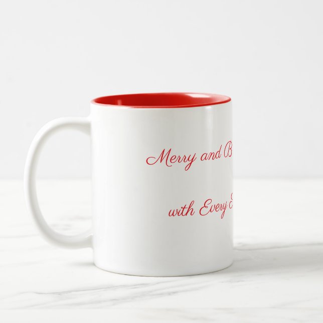 Taza Bicolor Merry and Bright Mug (Izquierda)