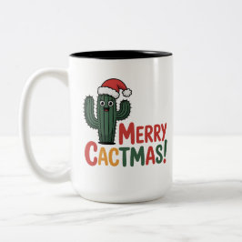 Taza Bicolor Merry Cactmas mug