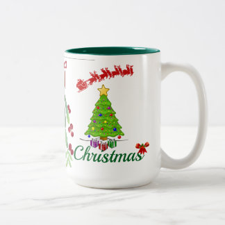 Taza Bicolor Merry Christmas