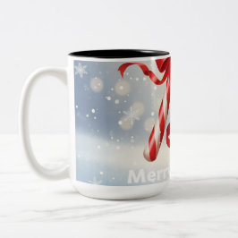 Taza Bicolor Merry Christmas Candy Cane -