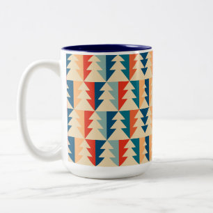 TAZA BICOLOR MERRY CHRISTMAS TREES FUNKY