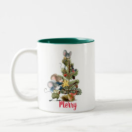 Taza Bicolor Merry Christmouse