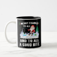 Merry Fishmas Graciosa Pesca Pescador Navidad