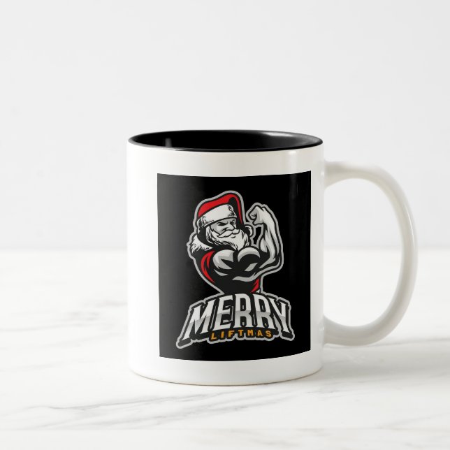 Taza Bicolor Merry Liftmas Santa Mug (Derecha)